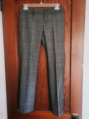 Banana Republic Gray Plaid Women's Dress Trousers